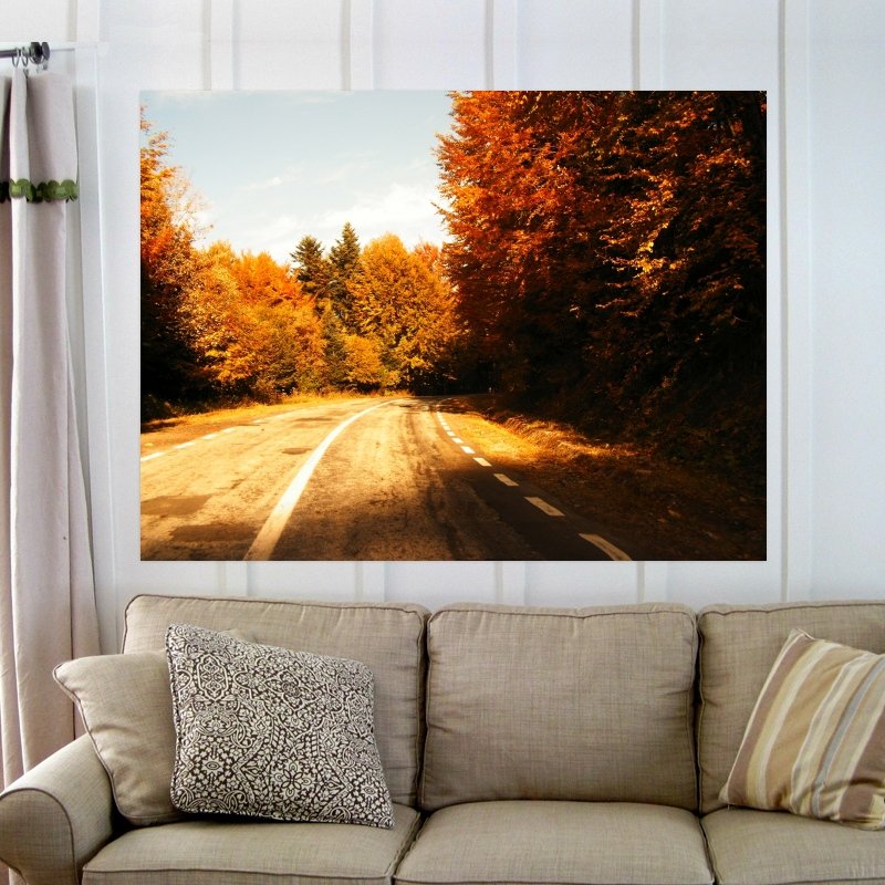 Autum In The Forest  Art Poster Print  32x24 inch