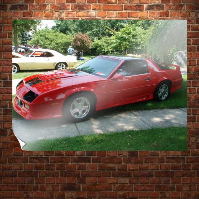 84 Chevrolet Camaro Z28  Art Poster Print  32x24 inch