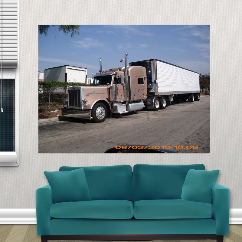 Nice 18 Wheeler  Art Poster Print  32x24 inch