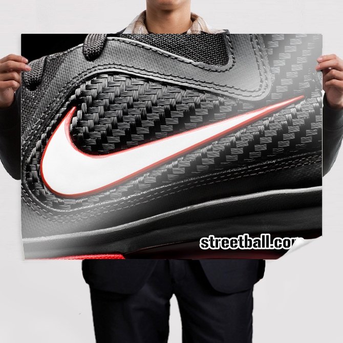 Lebron James Iv Basketball Sneakers Art Poster Print  32x24 inch