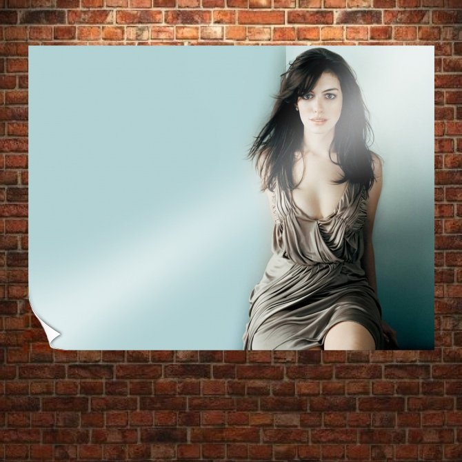 Anne Hathaway 4  Art Poster Print  32x24 inch