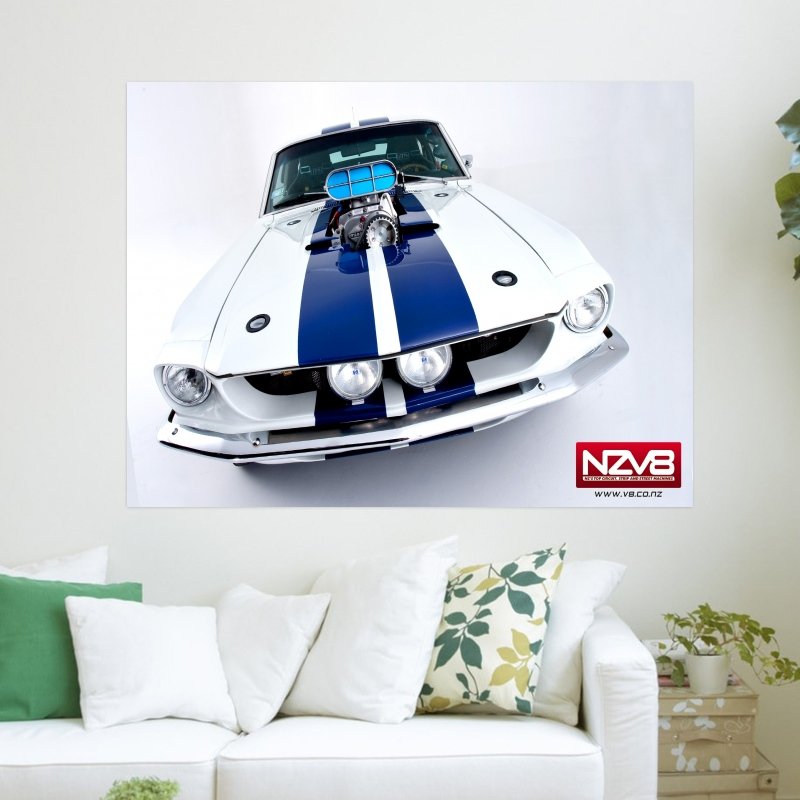 Shelby Gt500  Art Poster Print  24x18 inch