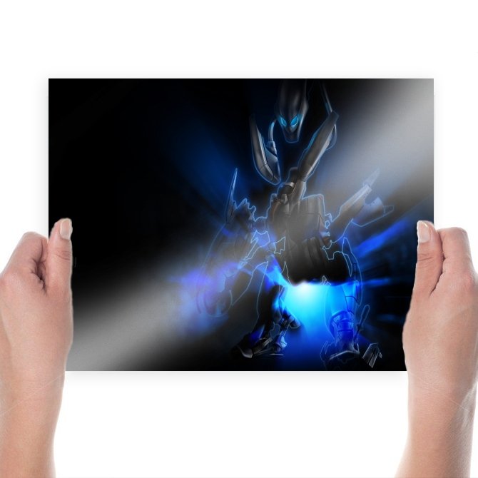 Alienware Cyborg  Art Poster Print  24x18 inch