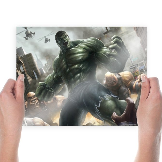 Angry Hulk  Art Poster Print  24x18 inch