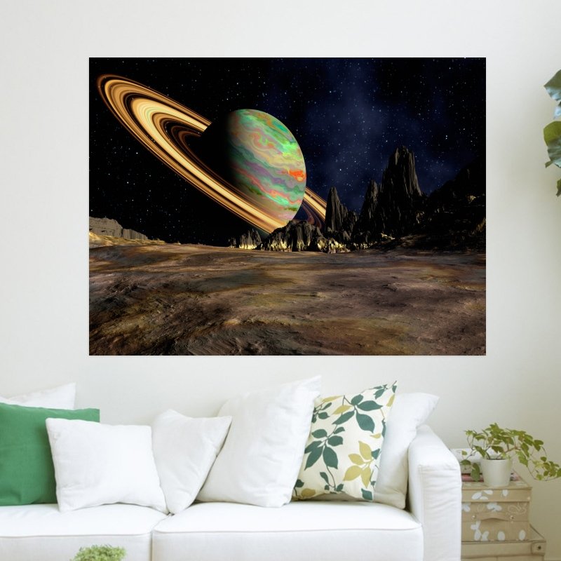 3d Space  Art Poster Print  24x18 inch