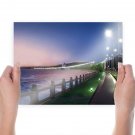 Beach Night  Art Poster Print  24x18 inch