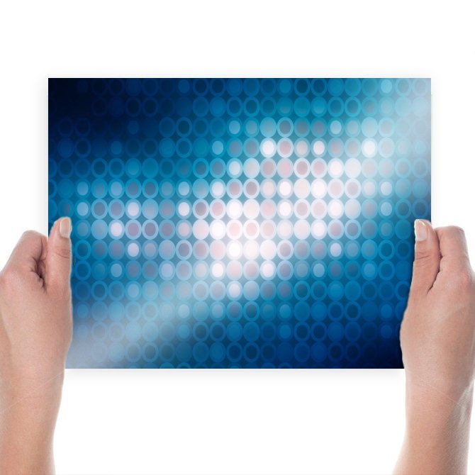 Blue Background  Art Poster Print  24x18 inch
