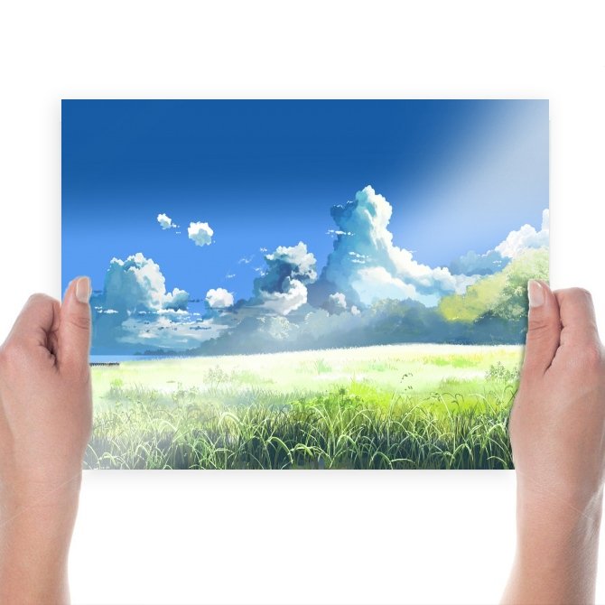 Blue Sky  Art Poster Print  24x18 inch