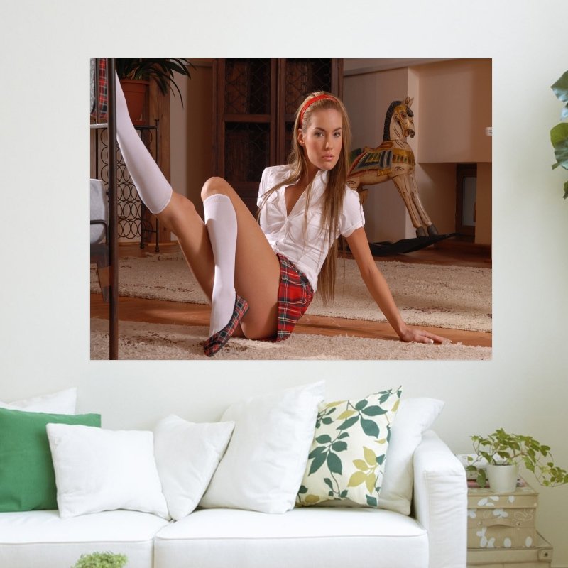 Schoolgirl Veronika  Art Poster Print  24x18 inch