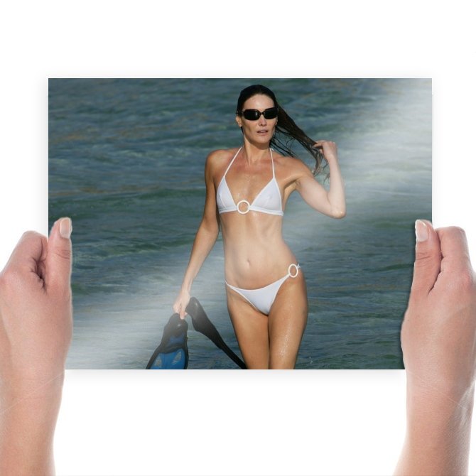 Carla Bruni  Art Poster Print  24x18 inch