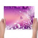 Floral Pink  Art Poster Print  24x18 inch