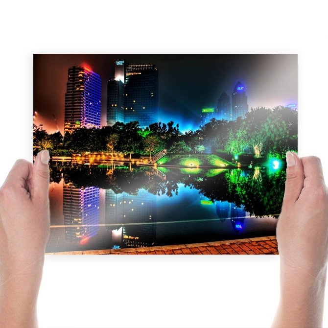 Night Neon  Art Poster Print  24x18 inch
