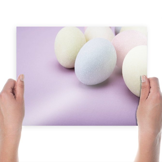 Pretty Pastel Easter Eggs  Art Poster Print  24x18 inch