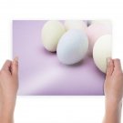 Pretty Pastel Easter Eggs  Art Poster Print  24x18 inch