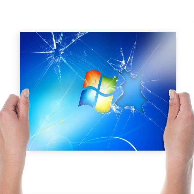 Broken Screen  Art Poster Print  24x18 inch