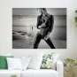 Leather Girl Art Poster Print 24x18 inch
