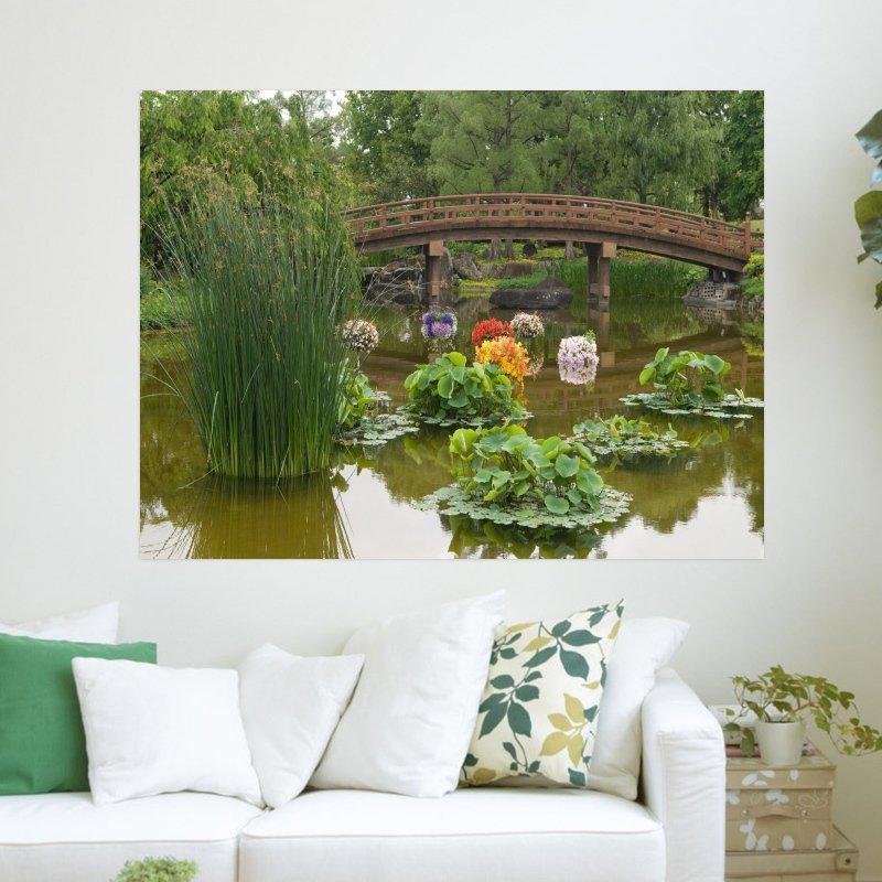 Japanese Formal Garden  Art Poster Print  24x18 inch