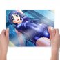 Anime Girl Getting Wet  Art Poster Print  24x18 inch