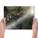 Girl With A Clock  Art Poster Print  24x18 inch