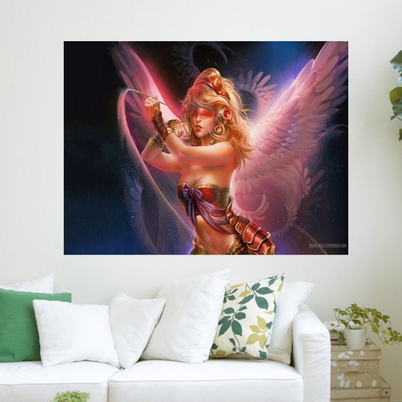 Galactic Angel Hd Art Poster Print  24x18 inch