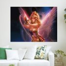 Galactic Angel Hd Art Poster Print  24x18 inch