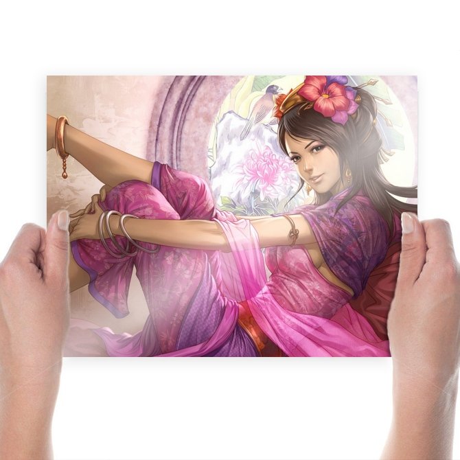 Big Cute Smile To You  Art Poster Print  24x18 inch