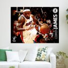 Lebron Nba Heat  Art Poster Print  24x18 inch