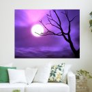 Purple Sky S Art Poster Print  24x18 inch