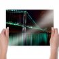 The Golden Gate Bridge Night View  Art Poster Print  24x18 inch