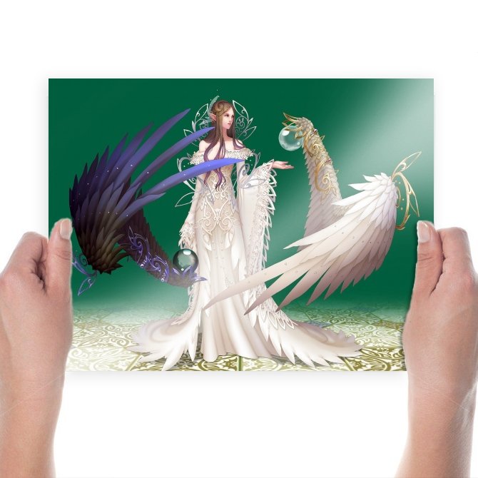 Dinah The Fallen Angel  Art Poster Print  24x18 inch