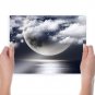 Moon And Cloud  Art Poster Print  24x18 inch