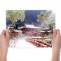 Buddhist Temple  Art Poster Print  24x18 inch