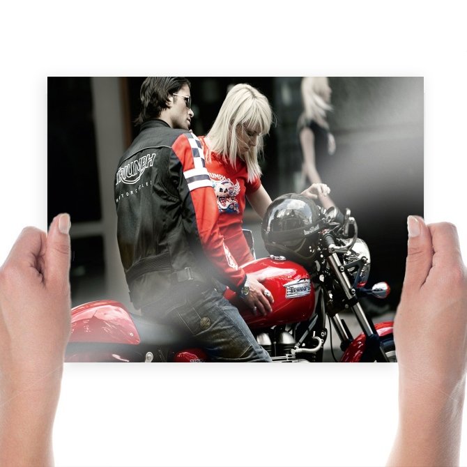 Triumph Thruxton 2010  Art Poster Print  24x18 inch