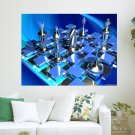 Chess Board  Art Poster Print  24x18 inch