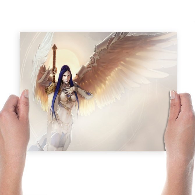 Female Game Character  Art Poster Print  24x18 inch