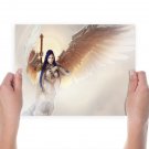 Female Game Character  Art Poster Print  24x18 inch