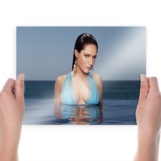 Kelly Brook 9  Art Poster Print  24x18 inch