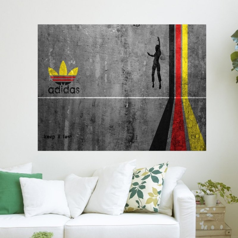 Adidas Keep It Fast  Art Poster Print  24x18 inch
