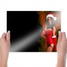 Cute Hot Santa  Art Poster Print  24x18 inch