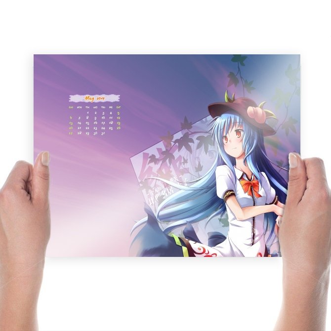 Anime Girl In Hat  Art Poster Print  24x18 inch