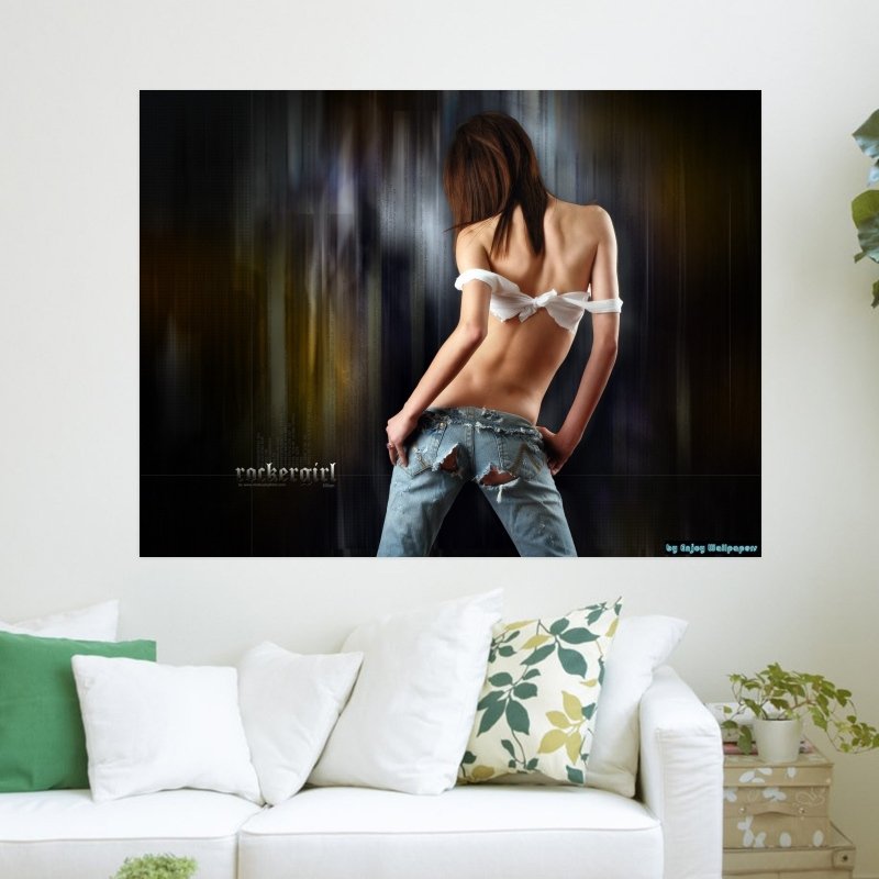 Rockin Those Wranglers  Art Poster Print  24x18 inch