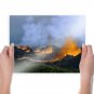 La Fournaise Volcano Reunion Island  Art Poster Print  24x18 inch
