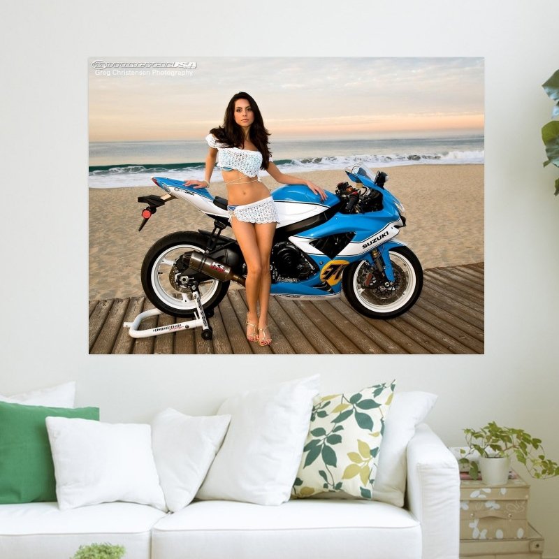 Hot Suzuki  Art Poster Print  24x18 inch