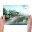 Chinese House  Art Poster Print  24x18 inch
