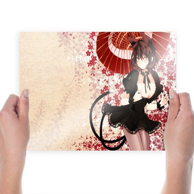 Kaenbyou Rin  Art Poster Print  24x18 inch