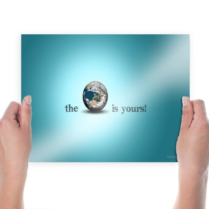 The Earth Is Yours  Art Poster Print  24x18 inch