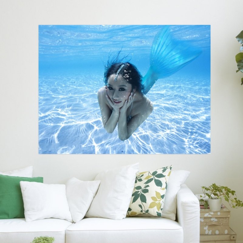 Beautiful Mermaid  Art Poster Print  24x18 inch
