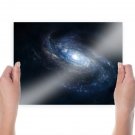 Blue Galaxy  Art Poster Print  24x18 inch