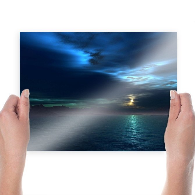 Heavenly Blue  Art Poster Print  24x18 inch