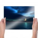 Heavenly Blue  Art Poster Print  24x18 inch